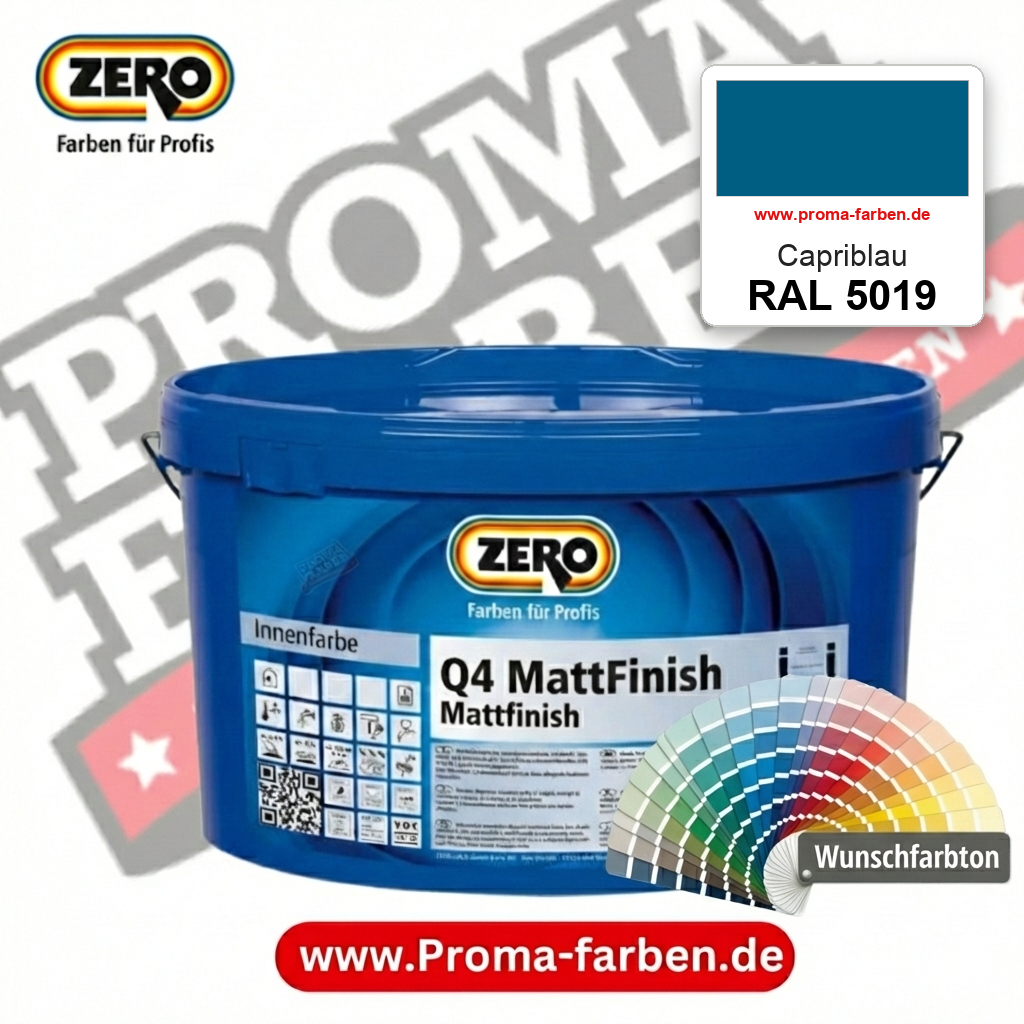 ZERO Q4 MattFinish RAL 5019 Capriblau – im ZERO-MiX-System, online kaufen bei Proma Farben