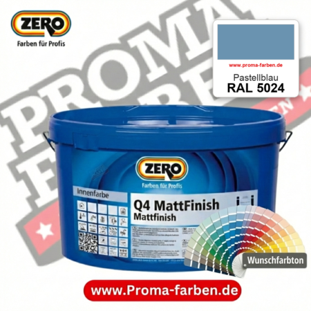 ZERO Q4 MattFinish RAL 5024 Pastellblau – im ZERO-MiX-System, online kaufen bei Proma Farben