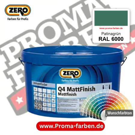 ZERO Q4 MattFinish RAL 6000 Patinagrün – im ZERO-MiX-System, online kaufen bei Proma Farben