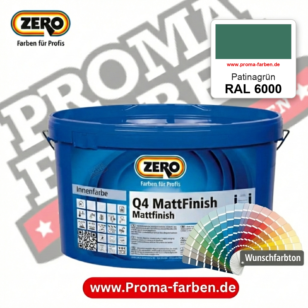 ZERO Q4 MattFinish RAL 6000 Patinagrün – im ZERO-MiX-System, online kaufen bei Proma Farben