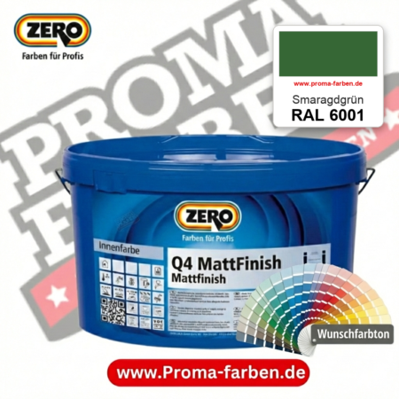 ZERO Q4 MattFinish RAL 6001 Smaragdgrün – im ZERO-MiX-System, online kaufen bei Proma Farben