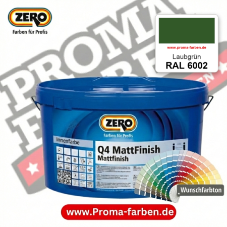 ZERO Q4 MattFinish RAL 6002 Laubgrün – im ZERO-MiX-System, online kaufen bei Proma Farben