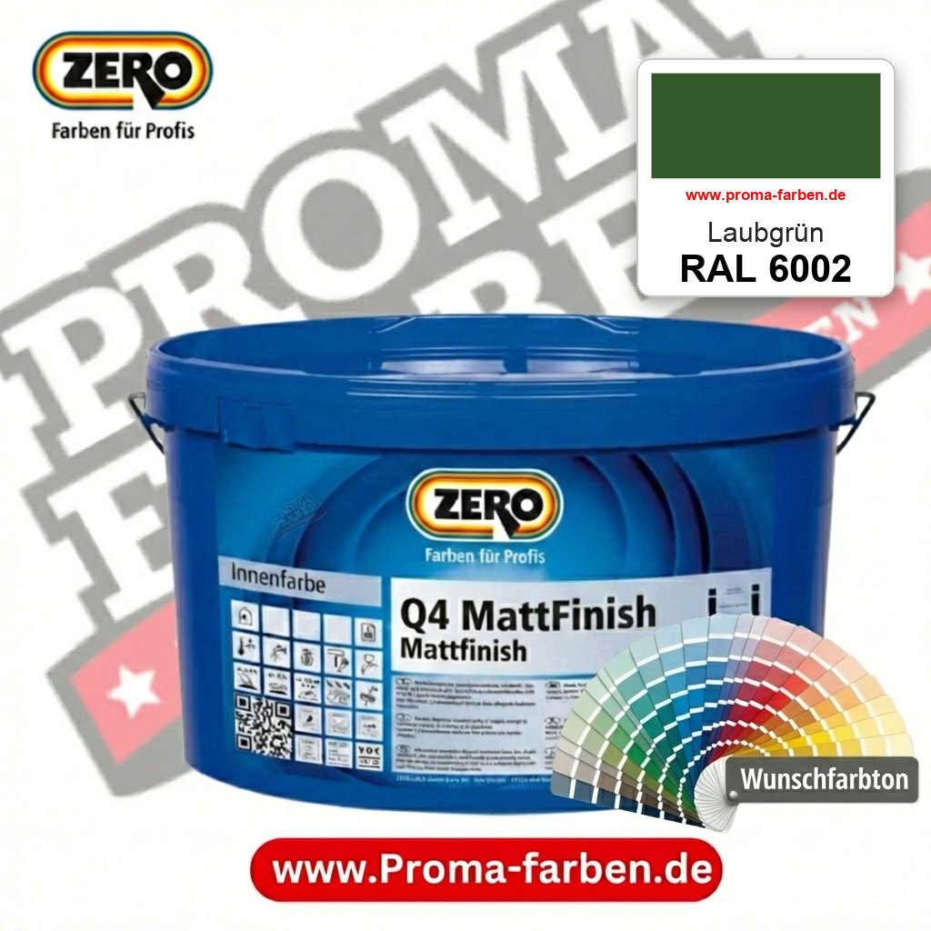 ZERO Q4 MattFinish RAL 6002 Laubgrün – im ZERO-MiX-System, online kaufen bei Proma Farben