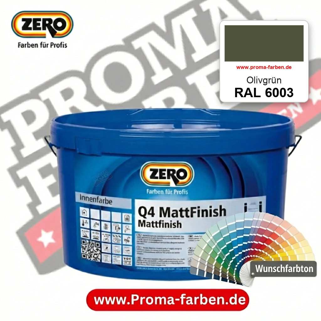 ZERO Q4 MattFinish RAL 6003 Olivgrün – im ZERO-MiX-System, online kaufen bei Proma Farben