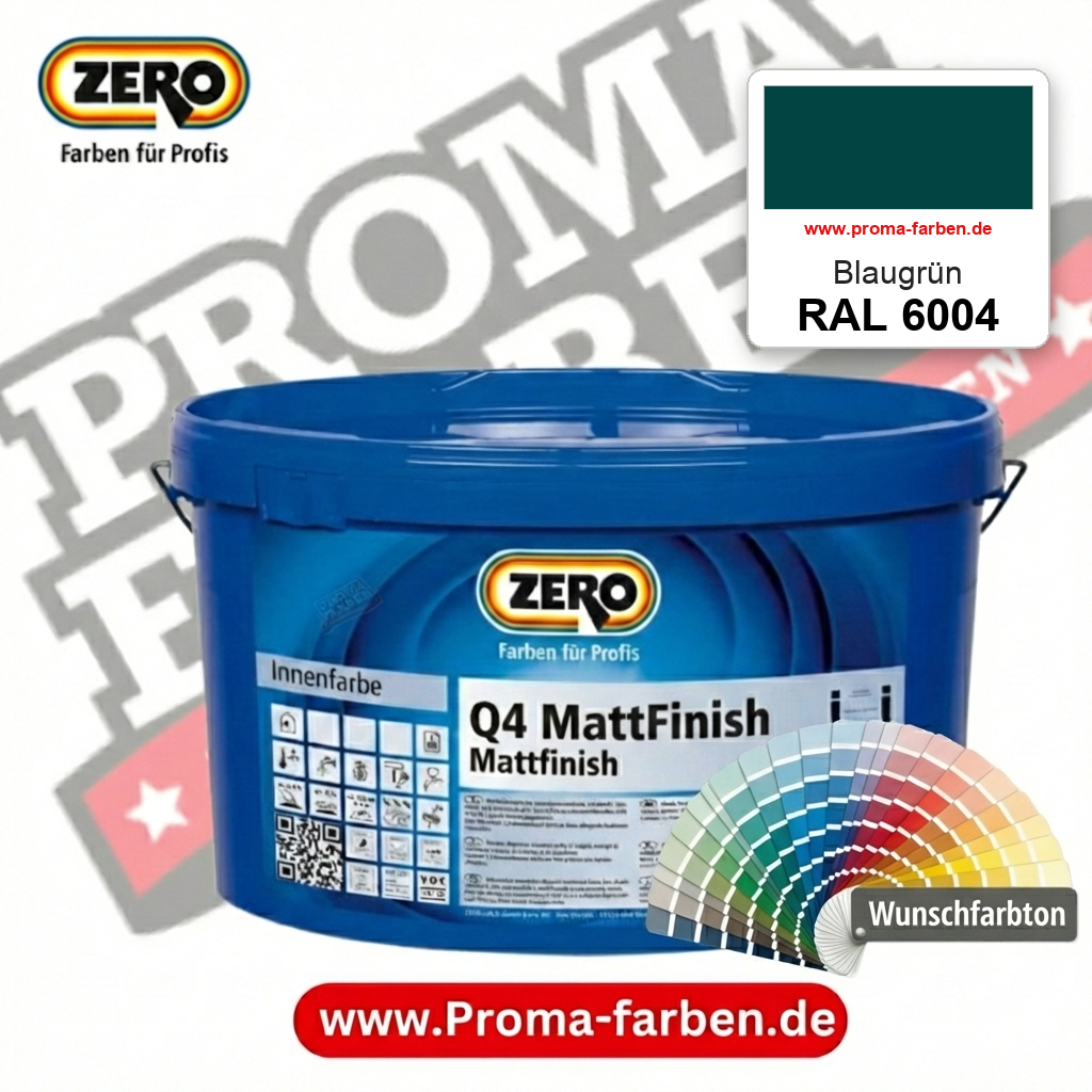 ZERO Q4 MattFinish RAL 6004 Blaugrün – im ZERO-MiX-System, online kaufen bei Proma Farben