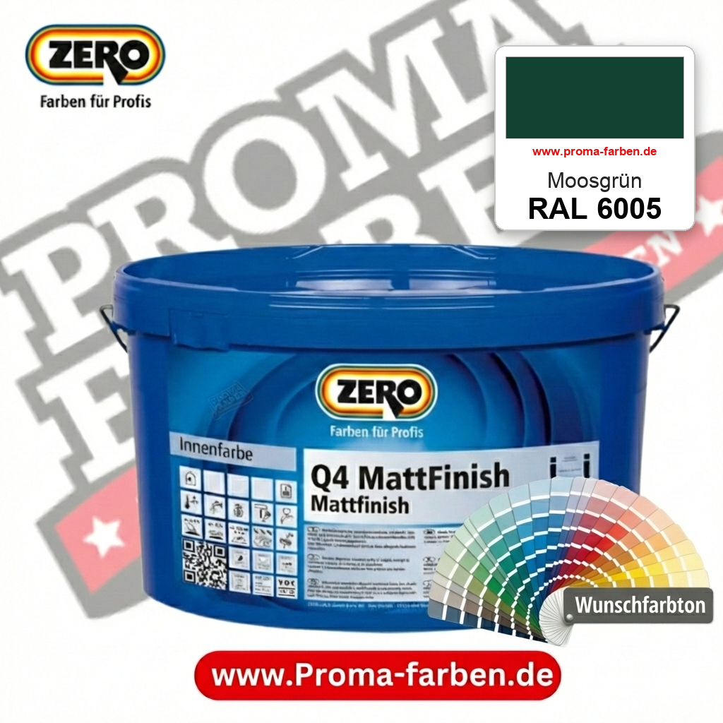 ZERO Q4 MattFinish RAL 6005 Moosgrün – im ZERO-MiX-System, online kaufen bei Proma Farben