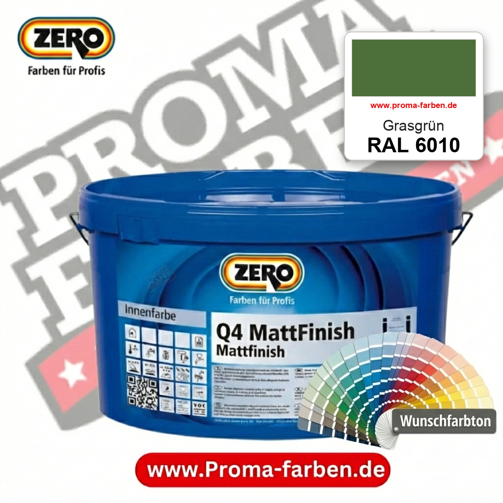 ZERO Q4 MattFinish RAL 6010 Grasgrün – im ZERO-MiX-System, online kaufen bei Proma Farben