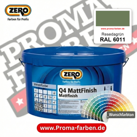 ZERO Q4 MattFinish RAL 6011 Resedagrün – im ZERO-MiX-System, online kaufen bei Proma Farben