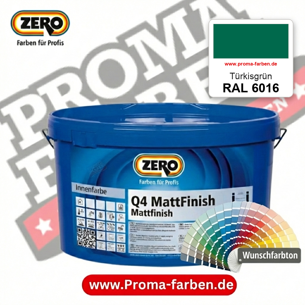 ZERO Q4 MattFinish RAL 6016 Türkisgrün – im ZERO-MiX-System, online kaufen bei Proma Farben