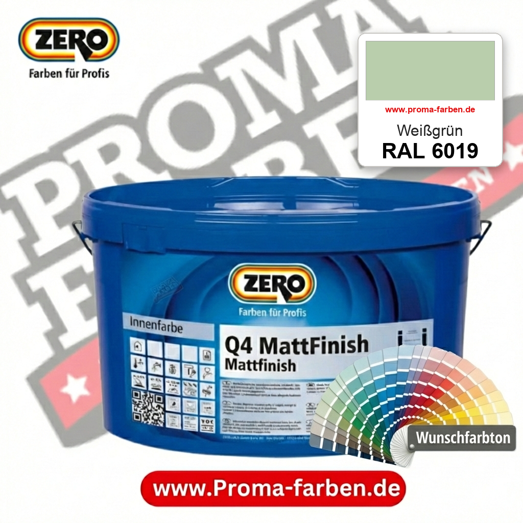 ZERO Q4 MattFinish RAL 6019 Weißgrün – im ZERO-MiX-System, online kaufen bei Proma Farben
