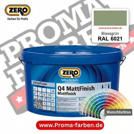 ZERO Q4 MattFinish RAL 6021 Blassgrün – im ZERO-MiX-System, online kaufen bei Proma Farben