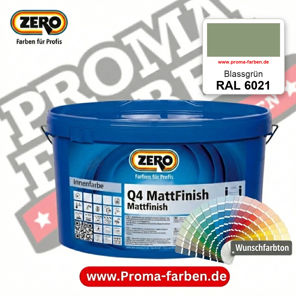 ZERO Q4 MattFinish RAL 6021 Blassgrün – im ZERO-MiX-System, online kaufen bei Proma Farben