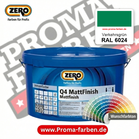 ZERO Q4 MattFinish RAL 6024 Verkehrsgrün – im ZERO-MiX-System, online kaufen bei Proma Farben