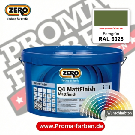 ZERO Q4 MattFinish RAL 6025 Farngrün – im ZERO-MiX-System, online kaufen bei Proma Farben