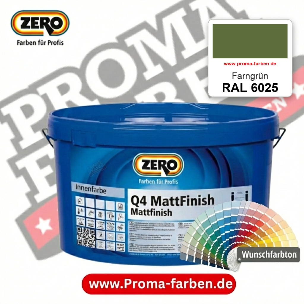 ZERO Q4 MattFinish RAL 6025 Farngrün – im ZERO-MiX-System, online kaufen bei Proma Farben