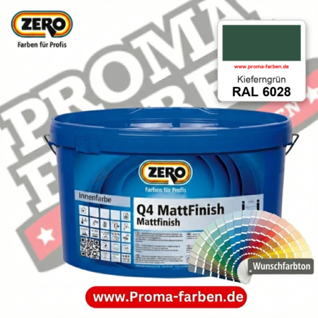 ZERO Q4 MattFinish RAL 6028 Kieferngrün – im ZERO-MiX-System, online kaufen bei Proma Farben