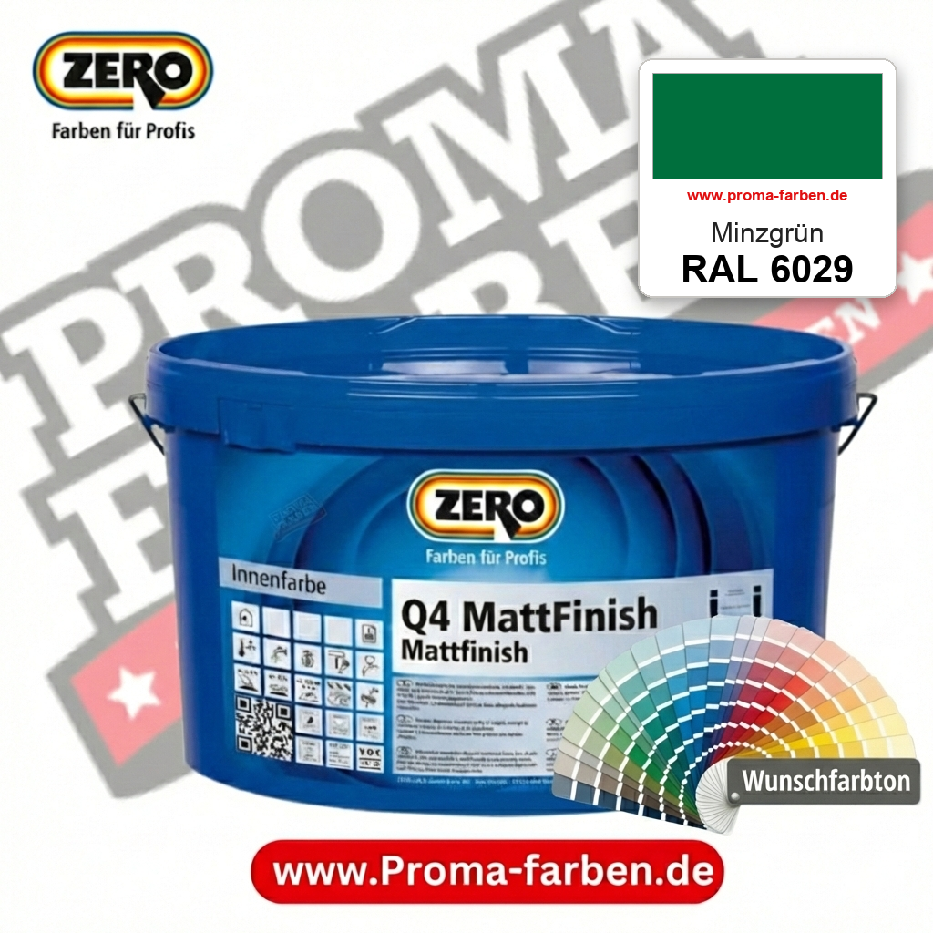 ZERO Q4 MattFinish RAL 6029 Minzgrün – im ZERO-MiX-System, online kaufen bei Proma Farben