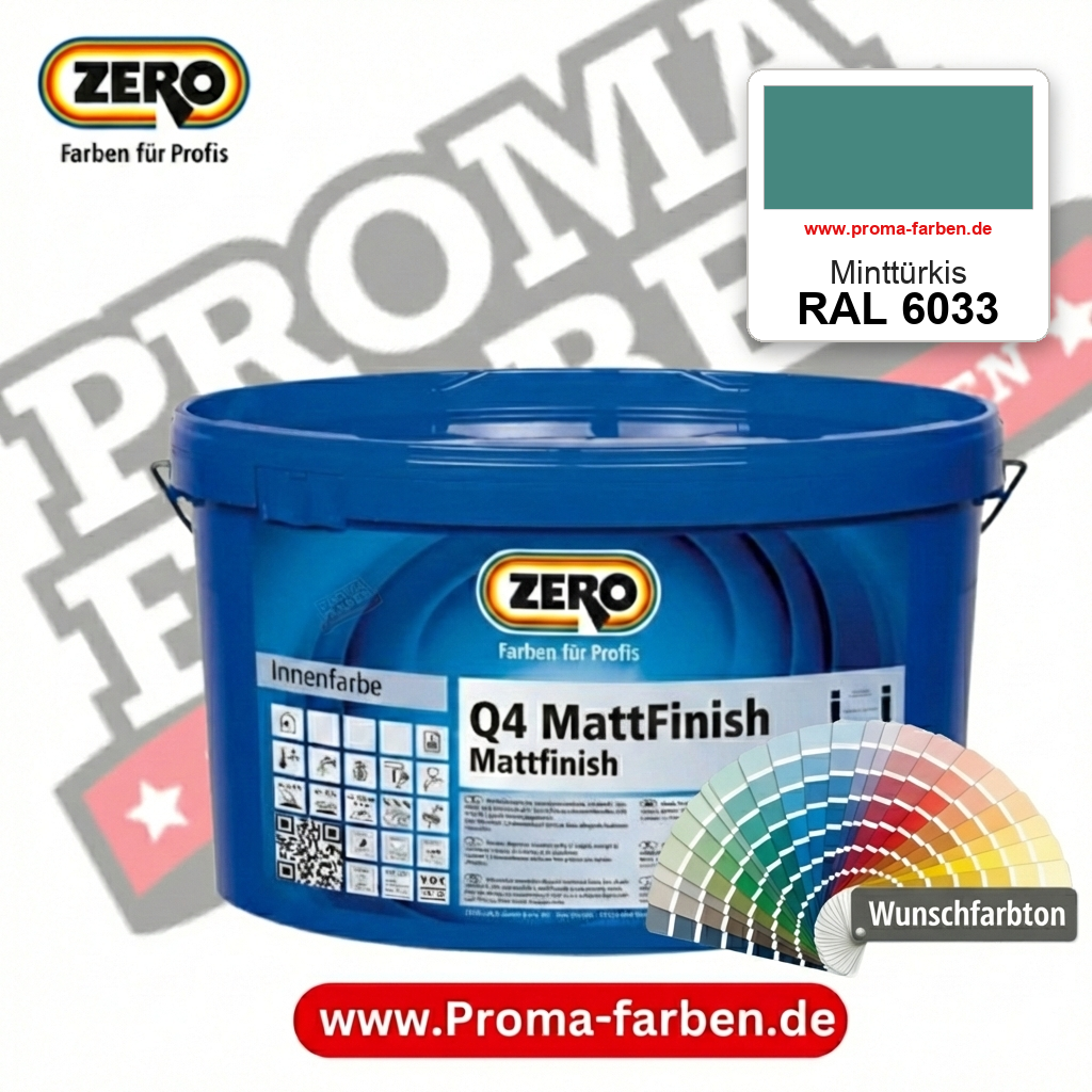 ZERO Q4 MattFinish RAL 6033 Minttürkis – im ZERO-MiX-System, online kaufen bei Proma Farben