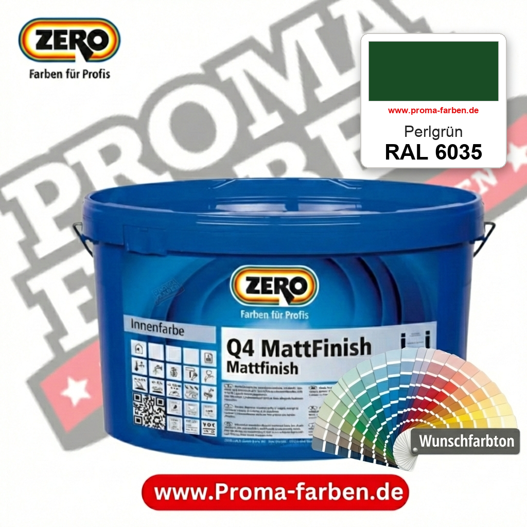 ZERO Q4 MattFinish RAL 6035 Perlgrün – im ZERO-MiX-System, online kaufen bei Proma Farben