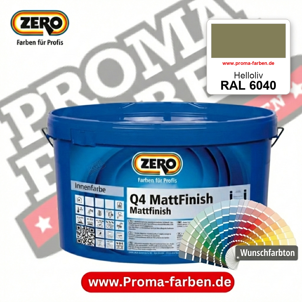 ZERO Q4 MattFinish RAL 6040 Helloliv – im ZERO-MiX-System, online kaufen bei Proma Farben