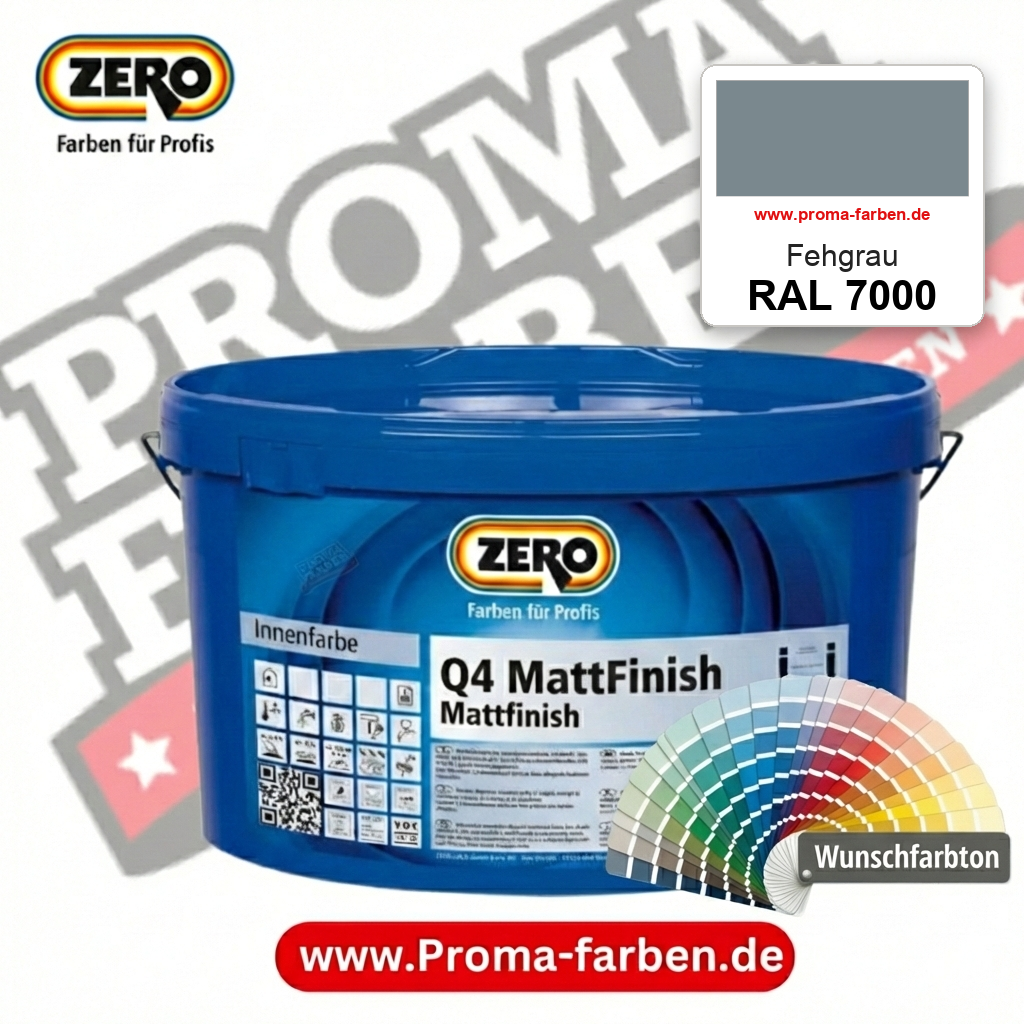 ZERO Q4 MattFinish RAL 7000 Fehgrau – im ZERO-MiX-System, online kaufen bei Proma Farben