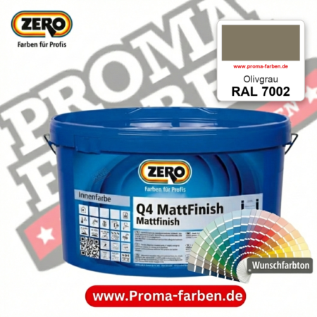 ZERO Q4 MattFinish RAL 7002 Olivgrau – im ZERO-MiX-System, online kaufen bei Proma Farben