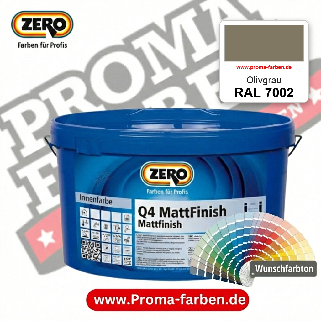 ZERO Q4 MattFinish RAL 7002 Olivgrau – im ZERO-MiX-System, online kaufen bei Proma Farben