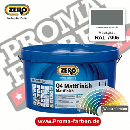 ZERO Q4 MattFinish RAL 7005 Mausgrau – im ZERO-MiX-System, online kaufen bei Proma Farben