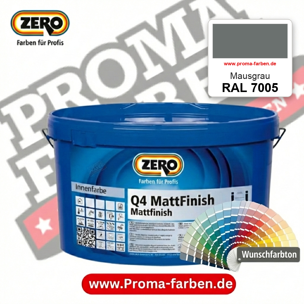 ZERO Q4 MattFinish RAL 7005 Mausgrau – im ZERO-MiX-System, online kaufen bei Proma Farben