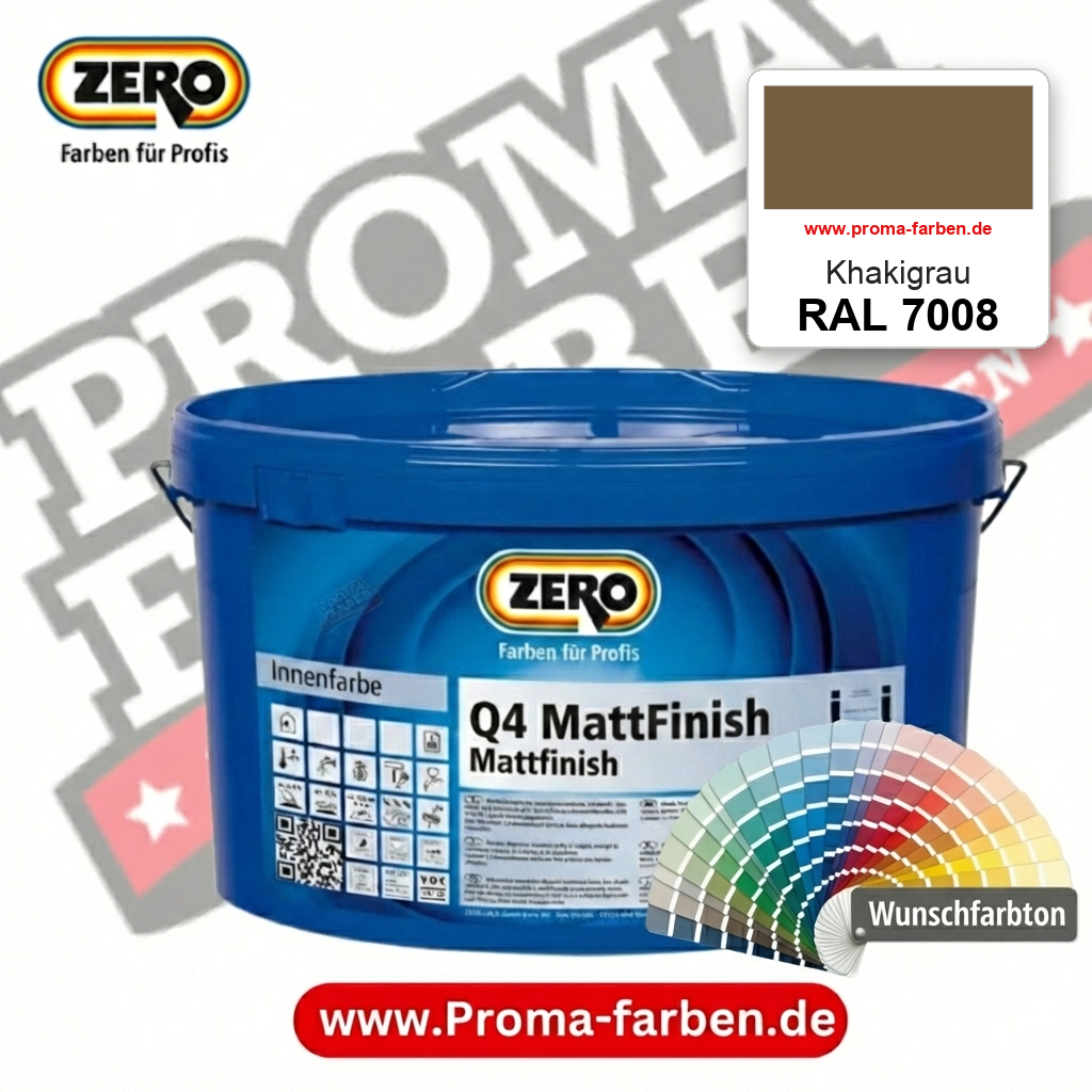 ZERO Q4 MattFinish RAL 7008 Khakigrau – im ZERO-MiX-System, online kaufen bei Proma Farben