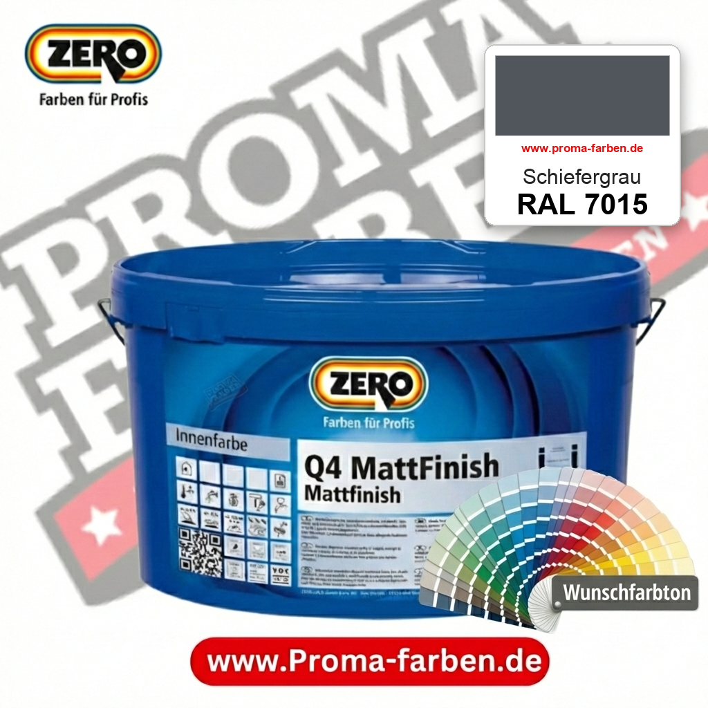 ZERO Q4 MattFinish RAL 7015 Schiefergrau – im ZERO-MiX-System, online kaufen bei Proma Farben