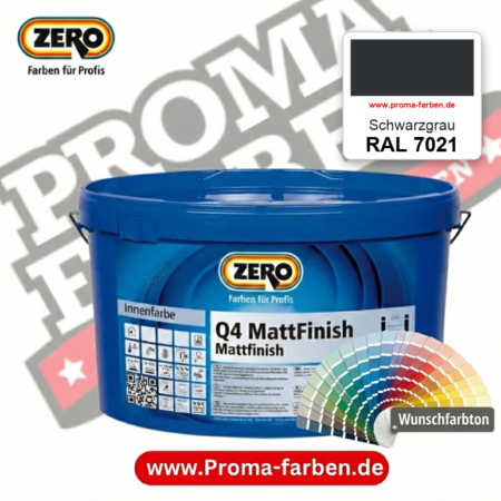 ZERO Q4 MattFinish RAL 7021 Schwarzgrau – im ZERO-MiX-System, online kaufen bei Proma Farben
