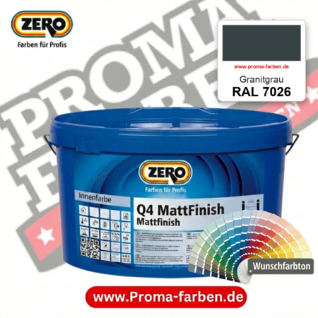 ZERO Q4 MattFinish RAL 7026 Granitgrau – im ZERO-MiX-System, online kaufen bei Proma Farben