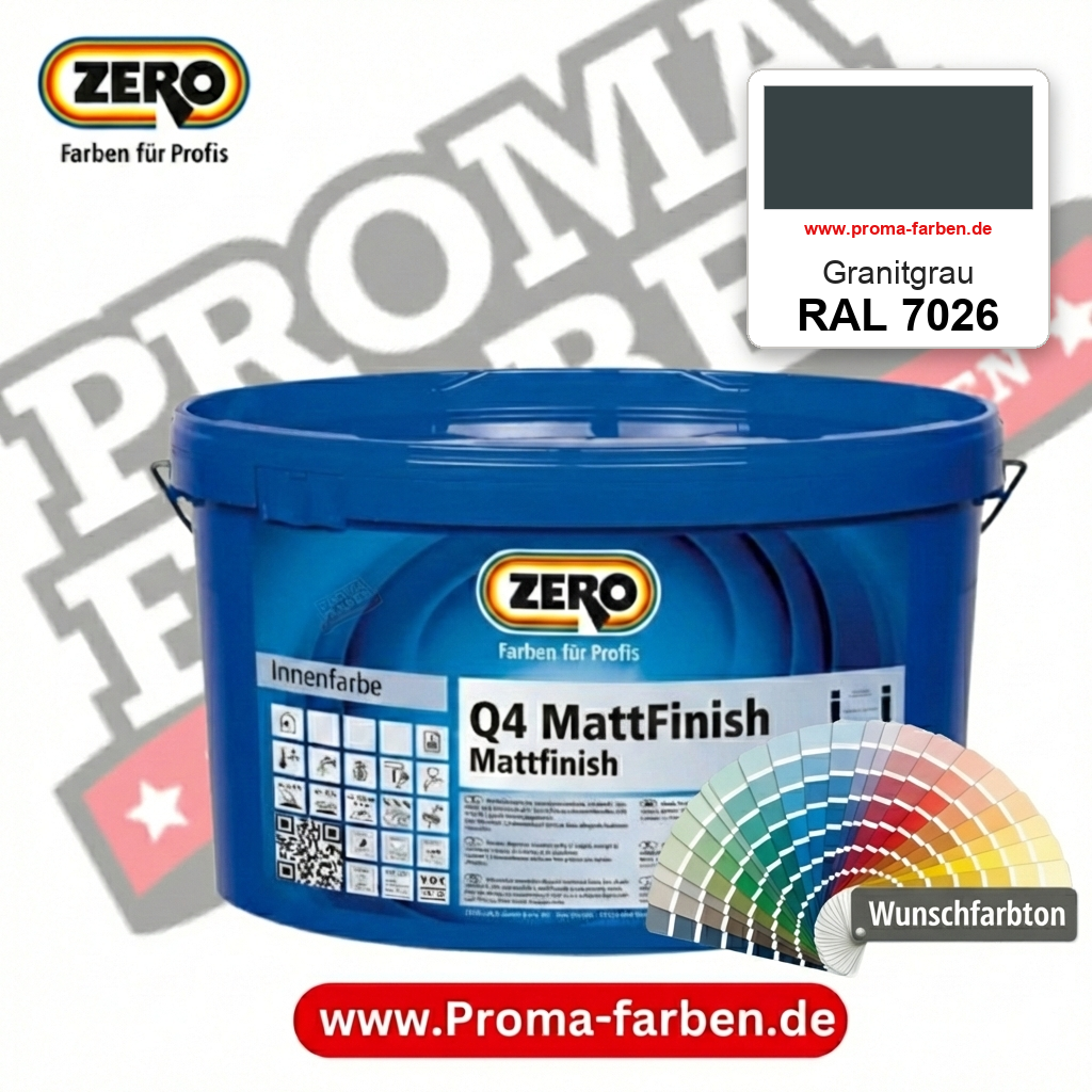 ZERO Q4 MattFinish RAL 7026 Granitgrau – im ZERO-MiX-System, online kaufen bei Proma Farben