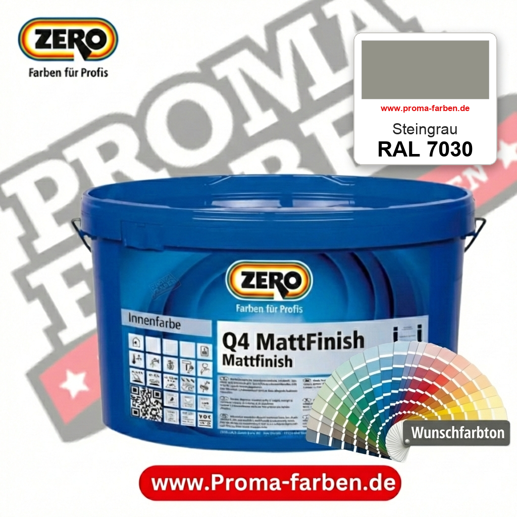 ZERO Q4 MattFinish RAL 7030 Steingrau – im ZERO-MiX-System, online kaufen bei Proma Farben