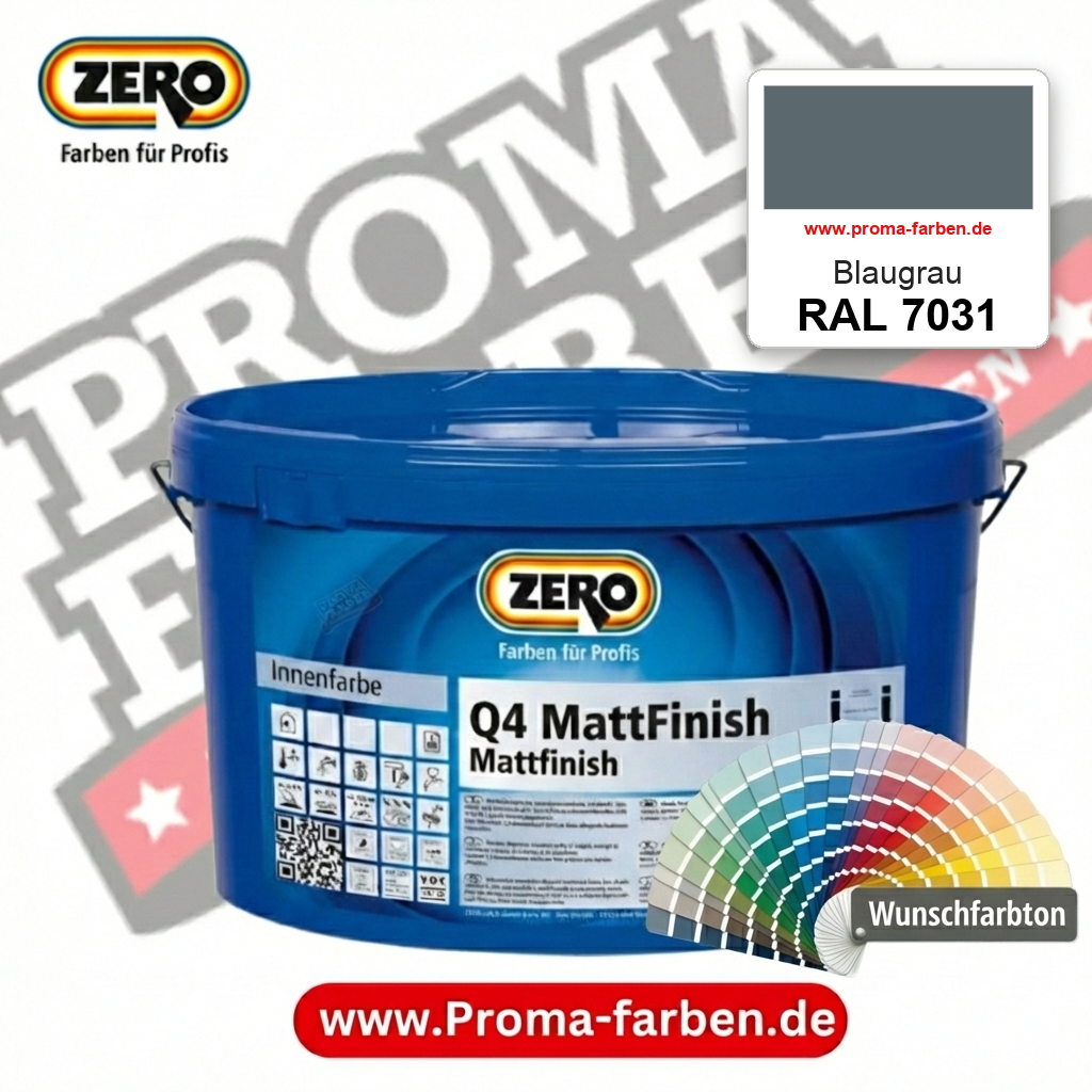 ZERO Q4 MattFinish RAL 7031 Blaugrau – im ZERO-MiX-System, online kaufen bei Proma Farben