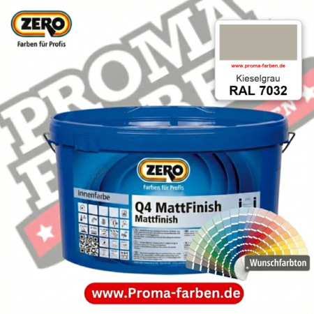 ZERO Q4 MattFinish RAL 7032 Kieselgrau – im ZERO-MiX-System, online kaufen bei Proma Farben