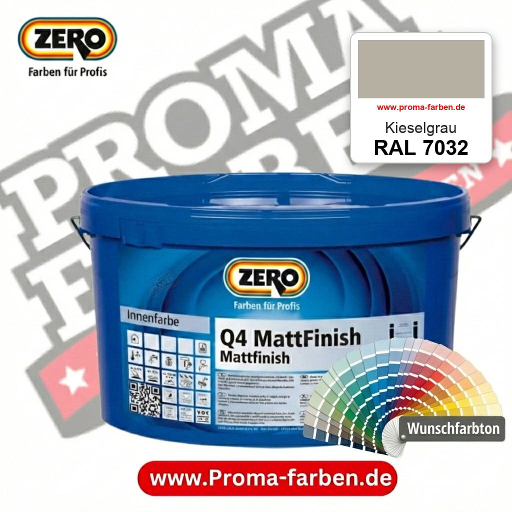 ZERO Q4 MattFinish RAL 7032 Kieselgrau – im ZERO-MiX-System, online kaufen bei Proma Farben