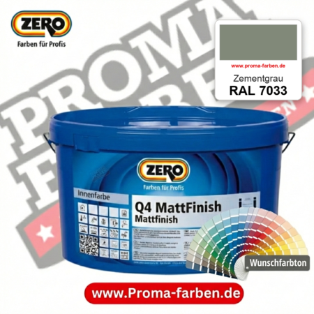 ZERO Q4 MattFinish RAL 7033 Zementgrau – im ZERO-MiX-System, online kaufen bei Proma Farben