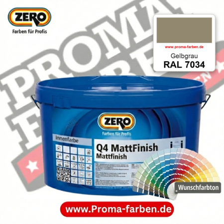 ZERO Q4 MattFinish RAL 7034 Gelbgrau – im ZERO-MiX-System, online kaufen bei Proma Farben