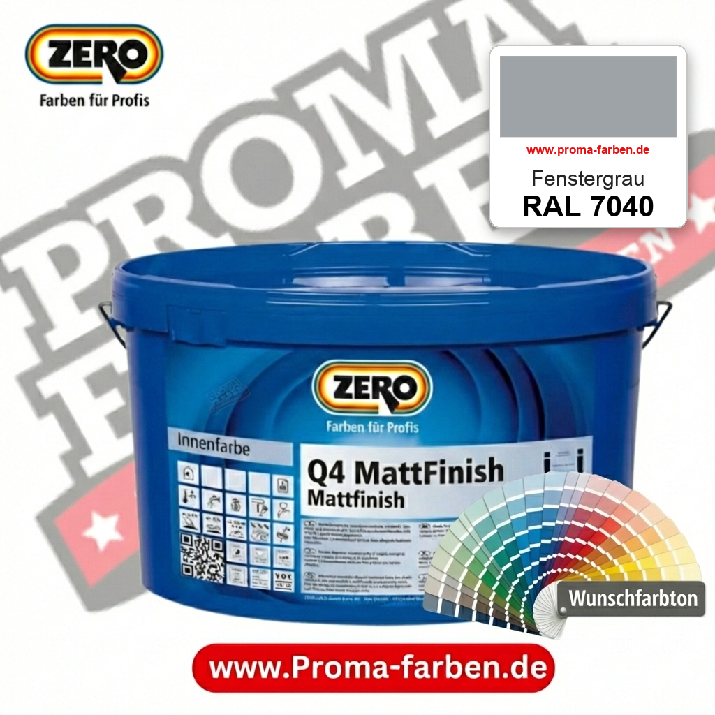ZERO Q4 MattFinish RAL 7040 Fenstergrau – im ZERO-MiX-System, online kaufen bei Proma Farben