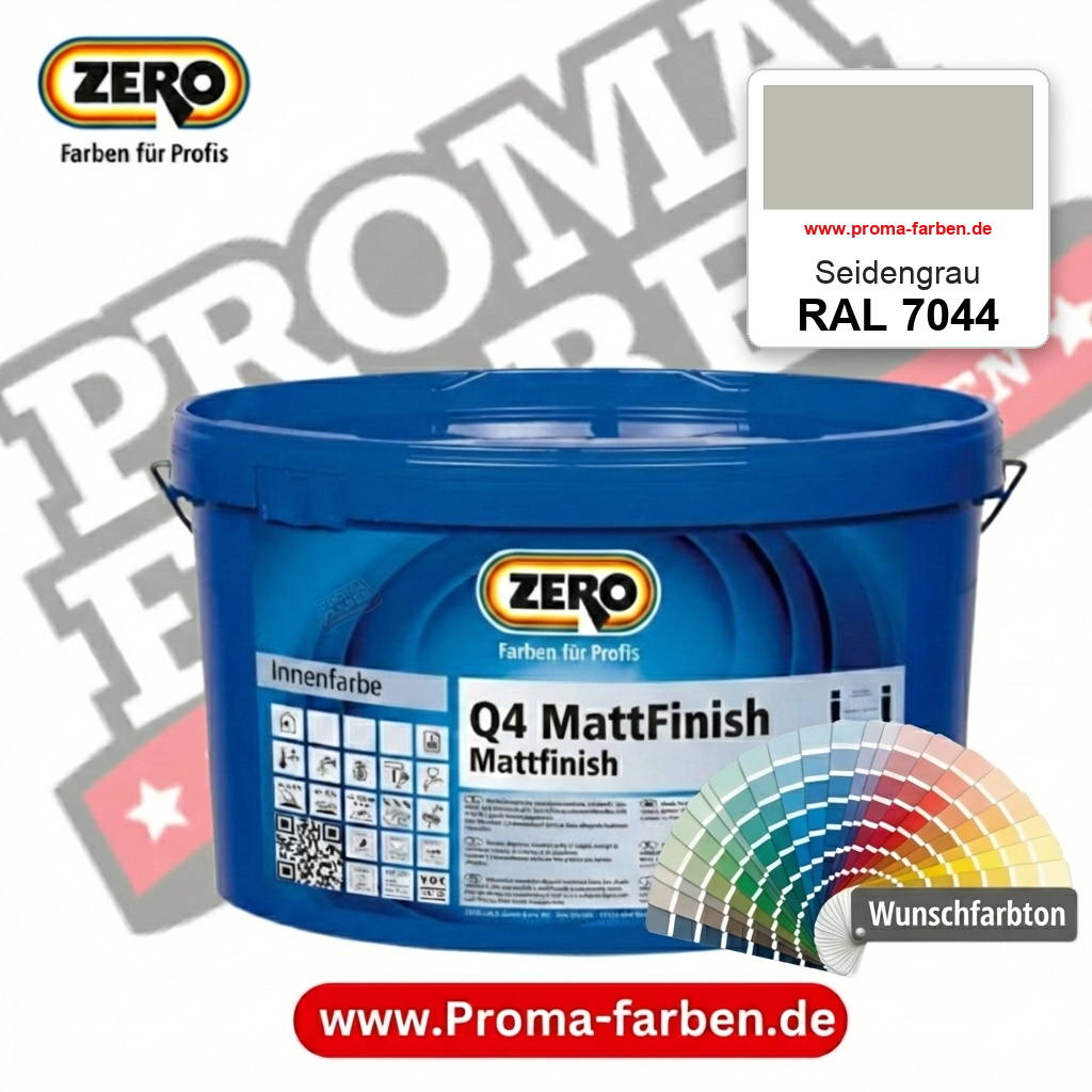 ZERO Q4 MattFinish RAL 7044 Seidengrau – im ZERO-MiX-System, online kaufen bei Proma Farben