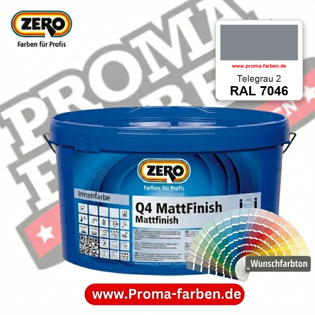 ZERO Q4 MattFinish RAL 7046 Telegrau 2 – im ZERO-MiX-System, online kaufen bei Proma Farben