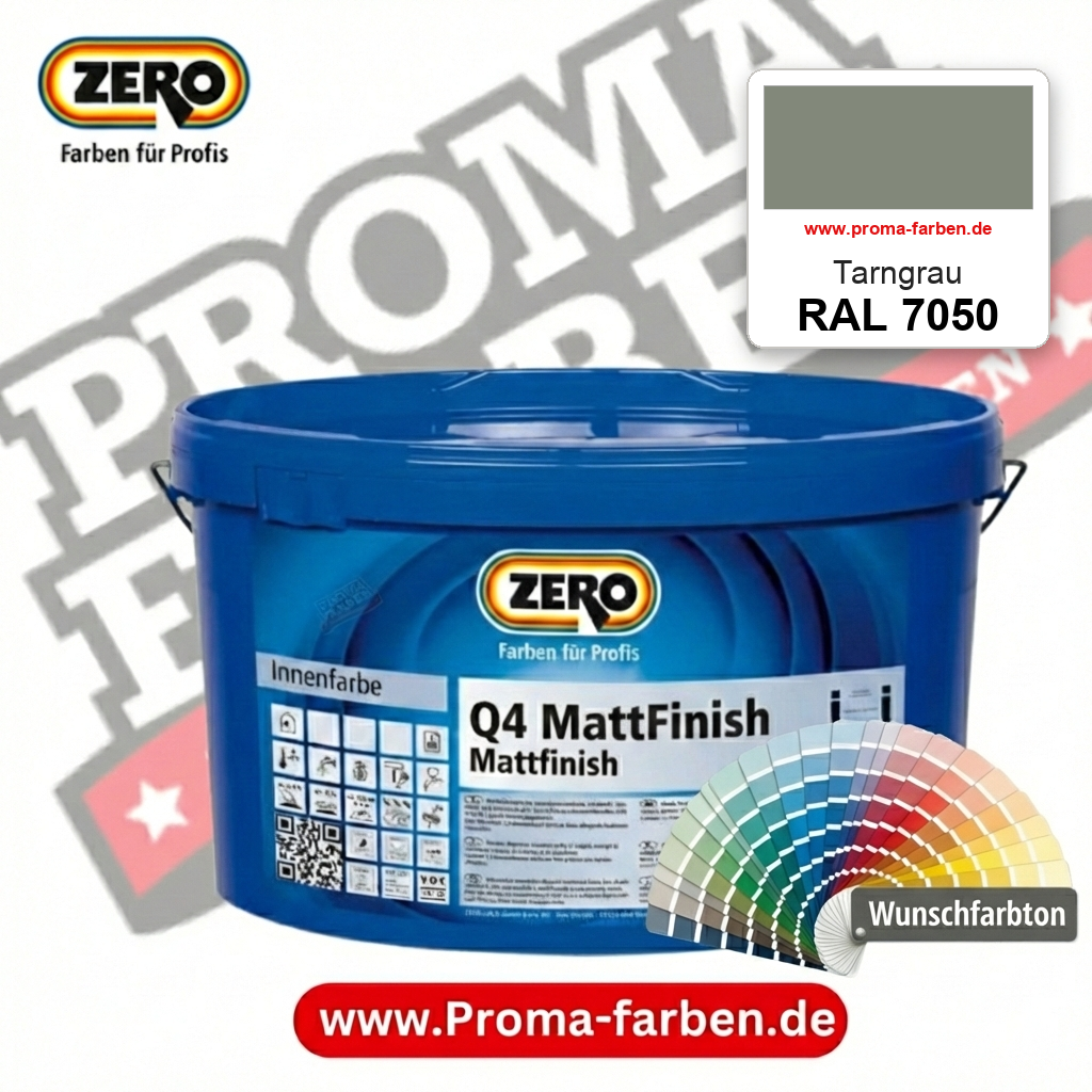 ZERO Q4 MattFinish RAL 7050 Tarngrau – im ZERO-MiX-System, online kaufen bei Proma Farben