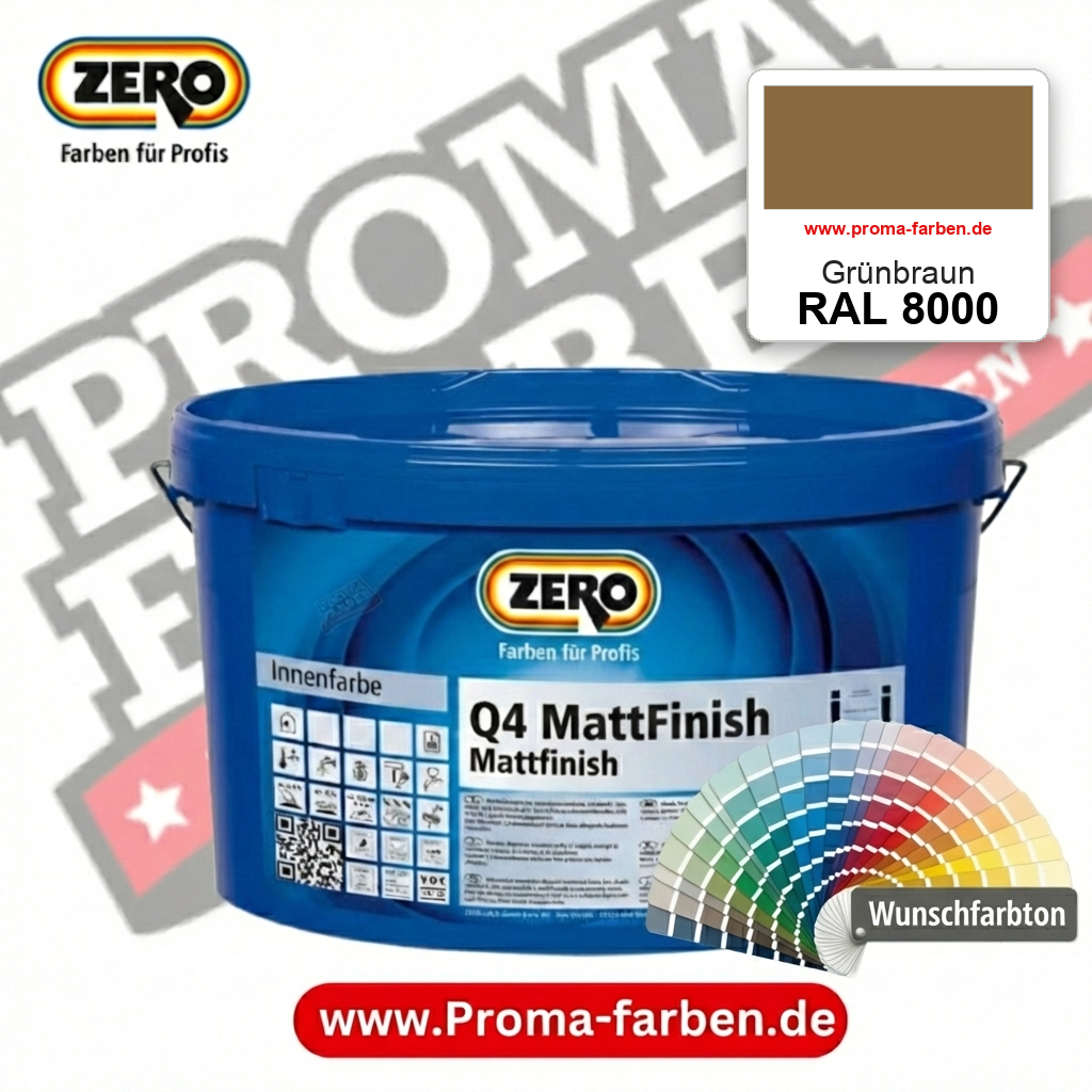 ZERO Q4 MattFinish RAL 8000 Grünbraun – im ZERO-MiX-System, online kaufen bei Proma Farben