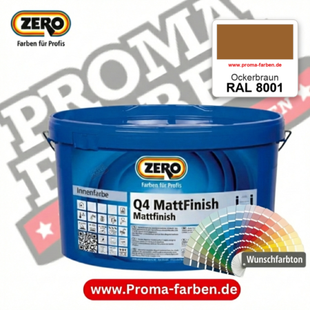 ZERO Q4 MattFinish RAL 8001 Ockerbraun – im ZERO-MiX-System, online kaufen bei Proma Farben