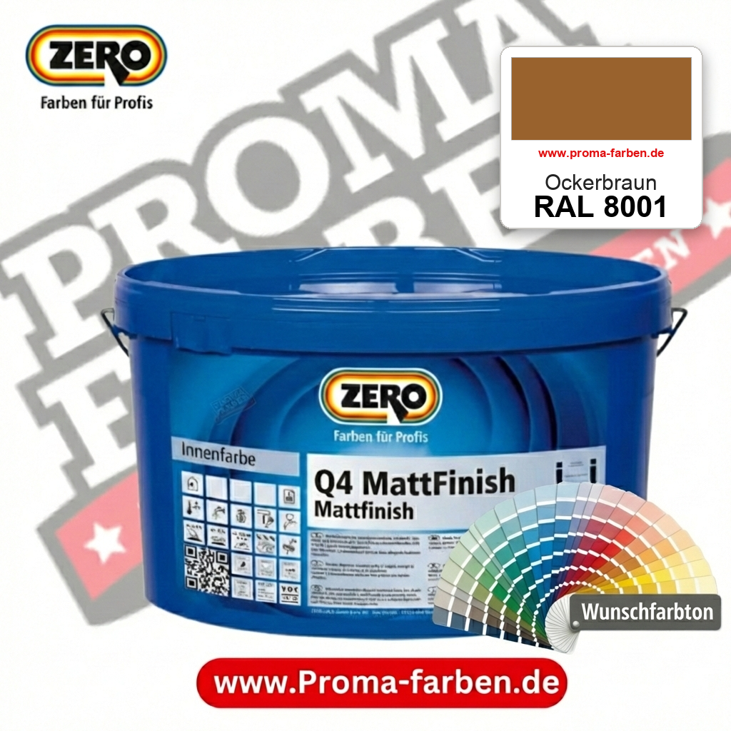 ZERO Q4 MattFinish RAL 8001 Ockerbraun – im ZERO-MiX-System, online kaufen bei Proma Farben