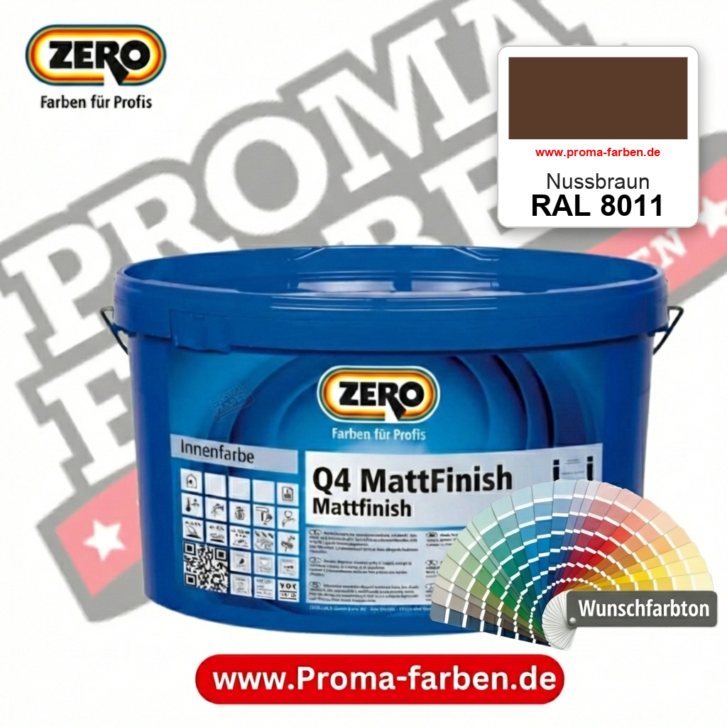 ZERO Q4 MattFinish RAL 8011 Nussbraun – im ZERO-MiX-System, online kaufen bei Proma Farben