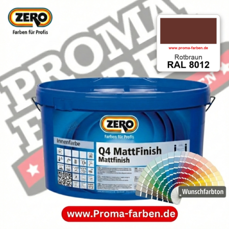 ZERO Q4 MattFinish RAL 8012 Rotbraun – im ZERO-MiX-System, online kaufen bei Proma Farben