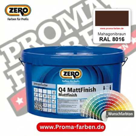 ZERO Q4 MattFinish RAL 8016 Mahagonibraun – im ZERO-MiX-System, online kaufen bei Proma Farben